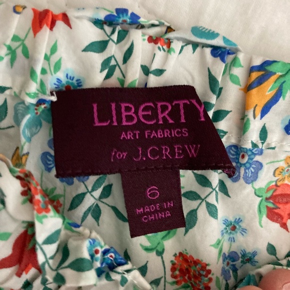 J. Crew x Liberty Strapless Floral Long-Sleeve Top - Picture 3 of 6